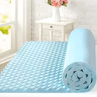 ZINUS Coprimaterasso Swirl Gel in memory foam rinfrescante | Raffreddamento, design del flusso d'aria | Anti-pressione | 80 x 190 cm | Certificato OEK