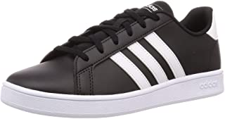 adidas Grand Court K, Sneaker, Noir Blanc Blanc, 38 EU