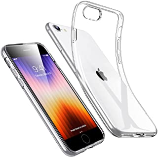 ESR Cover in silicone trasparente compatibile con iPhone SE 3 (2022), iPhone SE 2 (2020), iPhone 8, Custodia sottile protettiva in TPU morbido, Resist