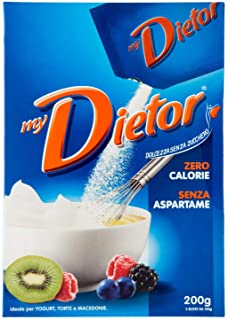 Dietor - Mydietor Dolcificante Naturale Sfuso 0 Kcal, Senza Glutine, Senza Aspartame - 200 Gr
