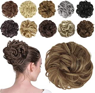 FESHFEN Chignon Facile per Capelli, Posticci per Capelli Coda Chignon Spettinato per Capelli Finti Mossi Ricci Messy Bun Taglia Larga Posticci Extensi