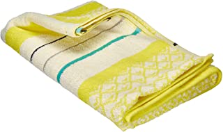 Axentia Jaquard - Asciugamano in cotone, 70 x 140 cm, colore: Giallo/Bianco/Turchese