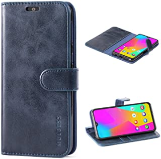 Mulbess Cover per Samsung Galaxy M20, Custodia Pelle con Magnetica per Samsung Galaxy M20 [Vinatge Case], Blu Navy