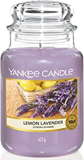 Yankee Candle Candela profumata in giara grande | Lavanda al limone | Durata Fino a 150 Ore