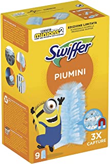 Swiffer Duster Capture Powder 9 panni cattura e intrappola polvere e sporco, ideale per peli di animali domestici, tutte le superfici formato maxi