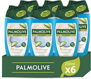 Palmolive bagnoschiuma Wellness Aroma Sensations Massage, con sale marino ed estratto di aloe con formula delicata e un olio essenziale naturale al 10