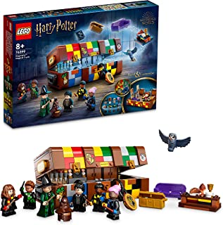 LEGO Harry Potter Il Baule Magico di Hogwarts, con Minifigure, Stemmi Case, Cappello Parlante e Gufo, Regalo per la Comunione del Bambino, 76399