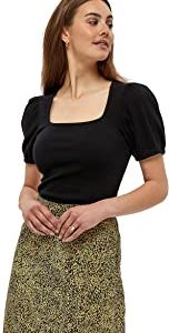 Desires Donna Dareen T-Shirt Organica Con Scollo Quadrato 9000 BLACK XS