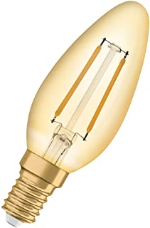 OSRAM Candela Lampadina LED, 1.5 W Equivalenti 12 W, Attacco E14, Luce Calda 2400K, Confezione da 1 Pezzo